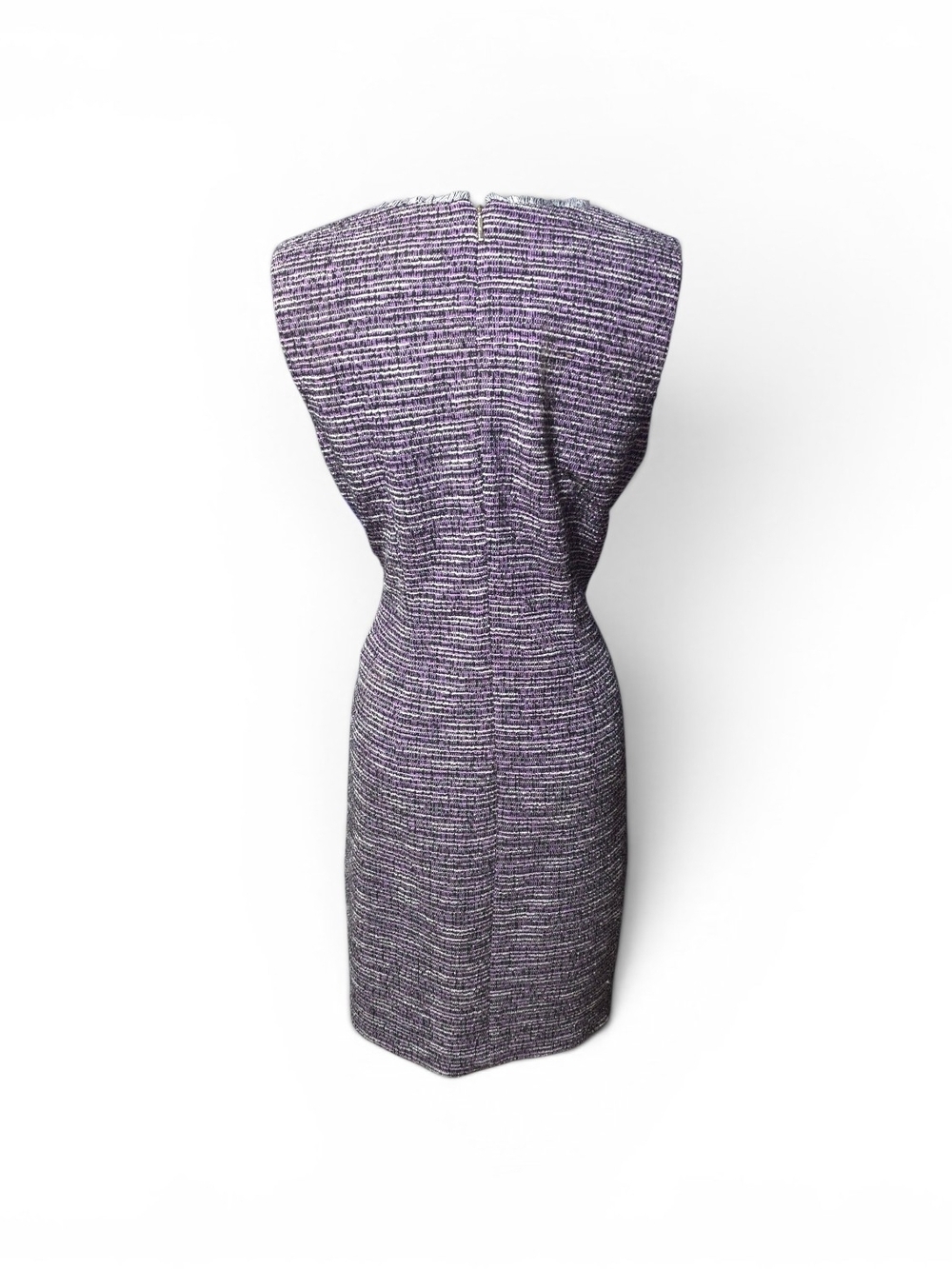 Karl Lagerfeld Lavender Tweed Sheath Dress Size 12 Like New image 3